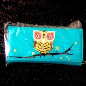 Cartoon Owl Wallet for Women Card Holder Leather Long Clutch NEW